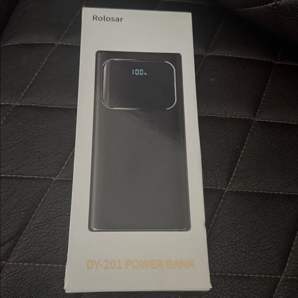 Portable Power Bank with LCD Display - Black